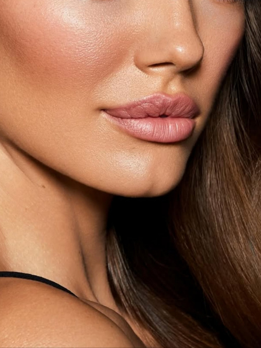Up close of a woman's lower face